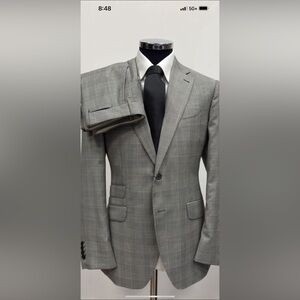 Super 180 Glen plaid Prince of Wales wool suit